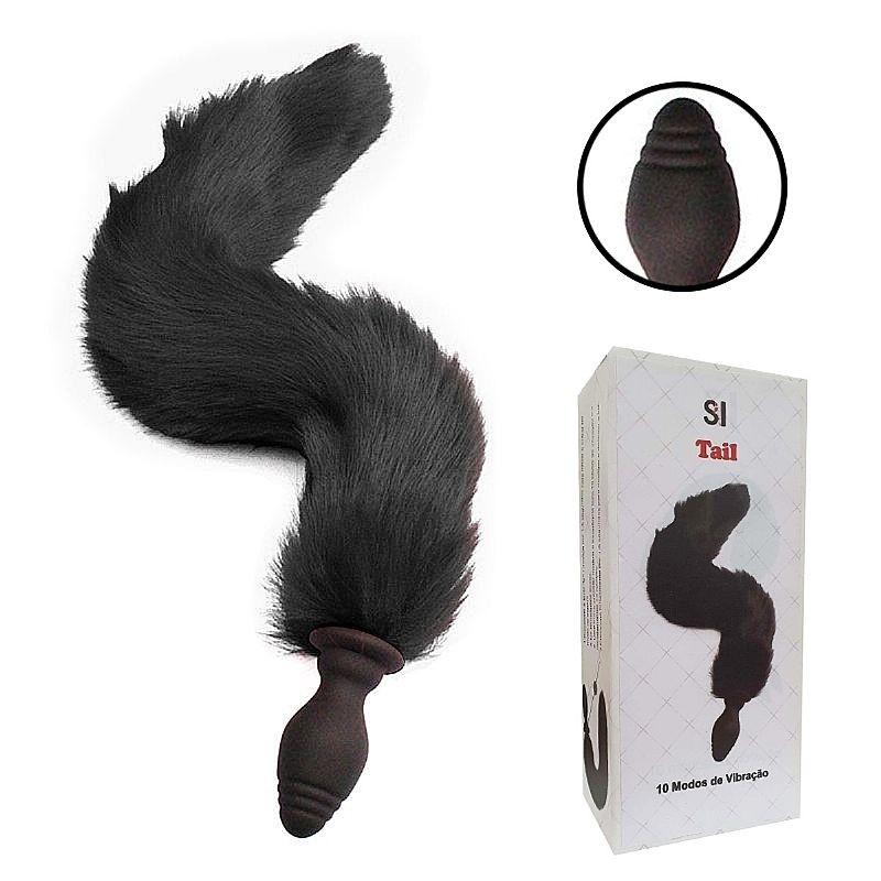 Secret Love Sex Shop | Plug Anal em silicone com Vibro - Rabo de Raposa